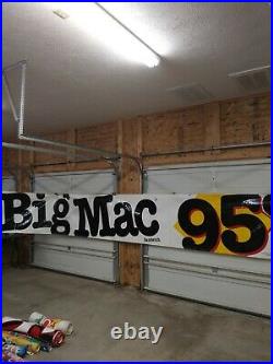 Vintage 1994 Big Mac 95 Cent Large Advertising Banner Sign Store Display RARE