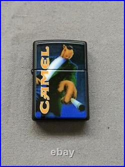 Vintage 1996 Camel Cigarettes Big Joe Black Z-212 Matte Zippo Lighter Mib Rare