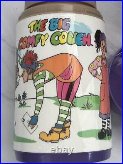 Vintage 1996 The Big Comfy Couch purple lunchbox set By Aladdin Rare HTF