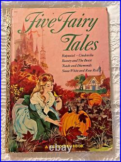 Vintage A Big Golden Book Five Fairy Tales Book 1962 RARE COLLECTABLE