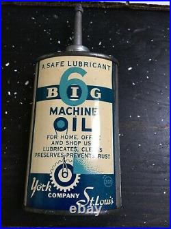 Vintage Big 6 Machine Oil Can Handy Oiler 3oz 1939 Rare