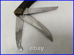 Vintage Browning 3318F3 Big Game Knife 3 Blade Folding Knife Japan Rare