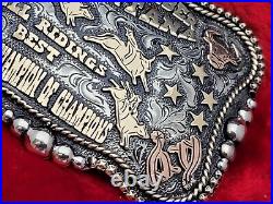 Vintage Bull Riding Rodeo Buckle? Big Timber Montana? Champion Trophy? Rare? 840