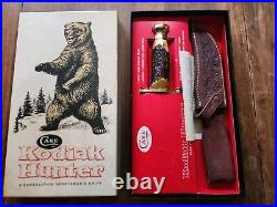 Vintage Case XX Kodiak Hunter Hunting Knife & Scabbard with Box 6 Dot SS RARE