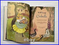 Vintage Cinderella Big Golden Book Walt Disney's 1950 LIBRARY BINDING Ultra Rare