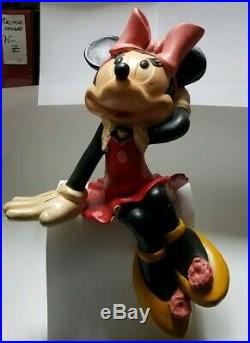 Vintage Disney BIG FIG 17.5 Minnie Mouse Sitting Resin Statue Figurine Rare