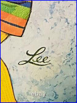Vintage Lee Print Art Go Go 1960`s Big Eyed Girl & Boy Awesome Condition Rare