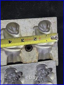 Vintage Metal Large Rare 8 Santa Industrial Cake Ice Cream Candy Chocolate Mold