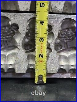 Vintage Metal Large Rare 8 Santa Industrial Cake Ice Cream Candy Chocolate Mold