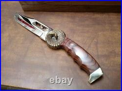 Vintage Mint Rare XL Kershaw Bowie Knife USA withcase Big Horn Sheep Custom 1993