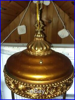 Vintage Oil Rain Lamp Hanging 38 Tall BIG & HEAVY RARE