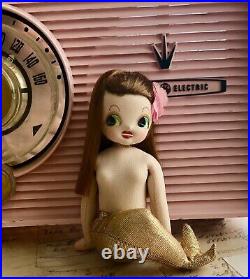 Vintage RARE HTF Mid Century Mermaid Pose Doll Big Eye Japan Dream Doll