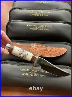 Vintage Randall Made KnivesAfrican Big Five Tom Clinton Set RARE