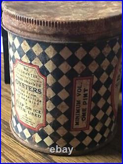 Vintage Rare Baltimore Oysters Maryland Big C Brand 1 Pint Can