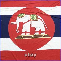 Vintage Rare Siam Navy Cotton Flag 9x6 Ft Big Huge Kingdom of Thailand