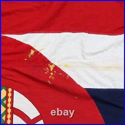 Vintage Rare Siam Navy Cotton Flag 9x6 Ft Big Huge Kingdom of Thailand