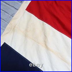 Vintage Rare Siam Navy Cotton Flag 9x6 Ft Big Huge Kingdom of Thailand