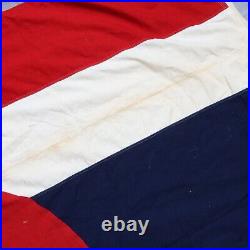 Vintage Rare Siam Navy Cotton Flag 9x6 Ft Big Huge Kingdom of Thailand