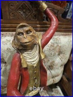 Vintage Rare Signed Bill Huebbe Whimsical Monkey Please Read Description