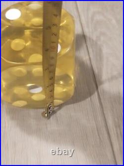 Vintage Rare XXL 526 grams Transparent Yellow Resin collectable Dice BIG