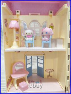 Vintage Sanrio Sugarbunnies Big Dollhouse Tea time Dolls Furniture Retro Rare