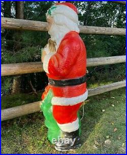 Vtg POLORON Lighted Christmas Whispering Santa Blow Mold RARE 46 BIG