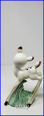 Vtg RARE White Long Leg Bambi Deer Japan Ceramic Porcelain 10'' BIG EYES