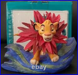WDCC Lion King Simba Little King, Big Roar Figurine WithBox & COA RARE -read