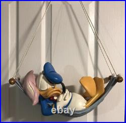 Walt Disney Donald Duck Sleeping in Hammock Big Figurine Big Fig Statue Rare