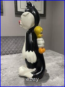 Warner Bros Studio Vintage Sylvester And Tweety Pie Big Fig Statue Very Rare