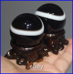 Wonderful Rare Big Pair Tibet Buddhist Medicine Beads