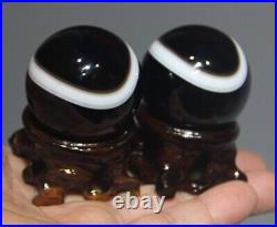 Wonderful Rare Big Pair Tibet Buddhist Medicine Beads