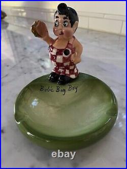 Wow. Rare Circa 1938 Counter Ceramic Bob's Big Boy Restaurant Ashtray Mint